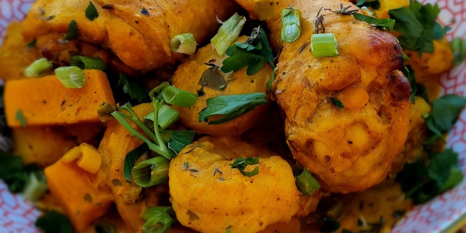 CURRY TERRE ET MER AU POULET CREVETTES