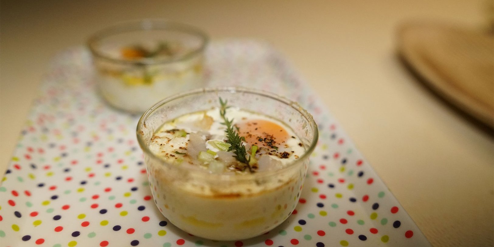 Œuf cocotte au Marlin fumé