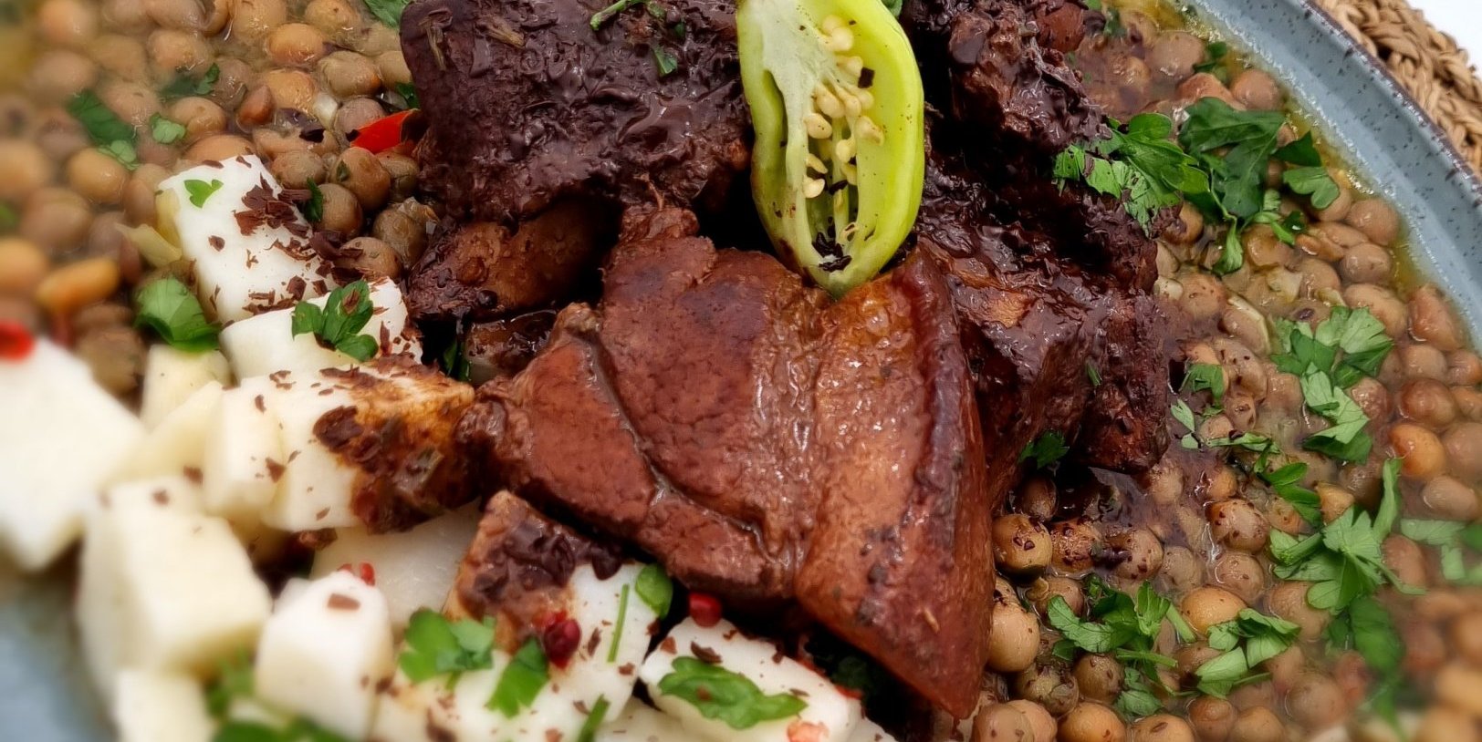 RAGOÛT DE COCHON DE NOËL AU CACAO