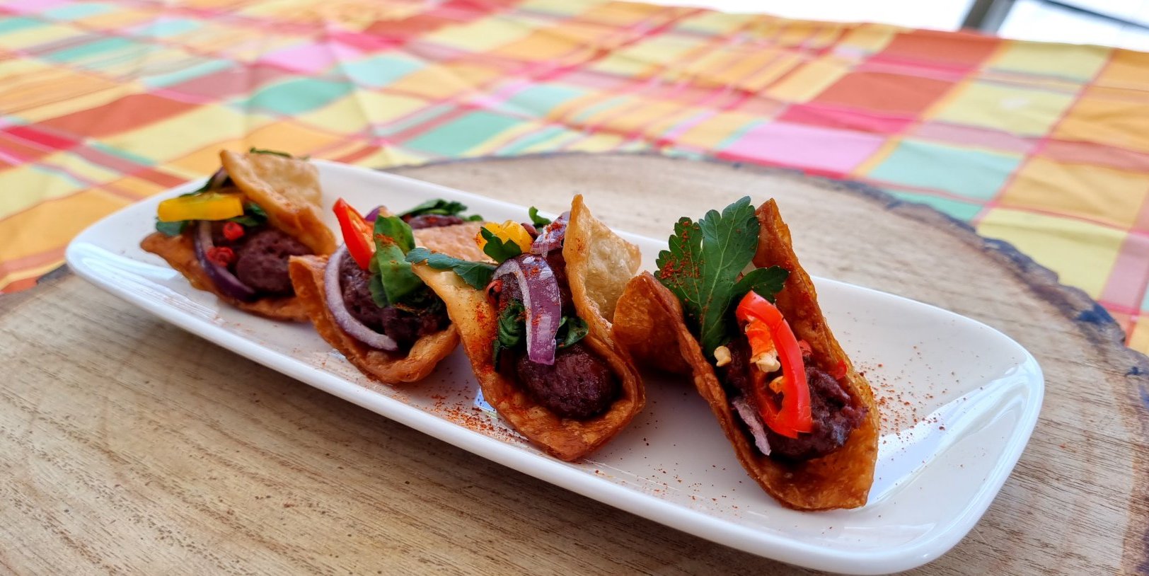 TACOS AU BOUDIN CRÉOLE