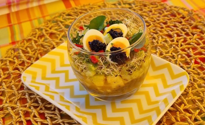 VERRINE FRAÎCHEUR AU CAVIAR D’AUBERGINE 