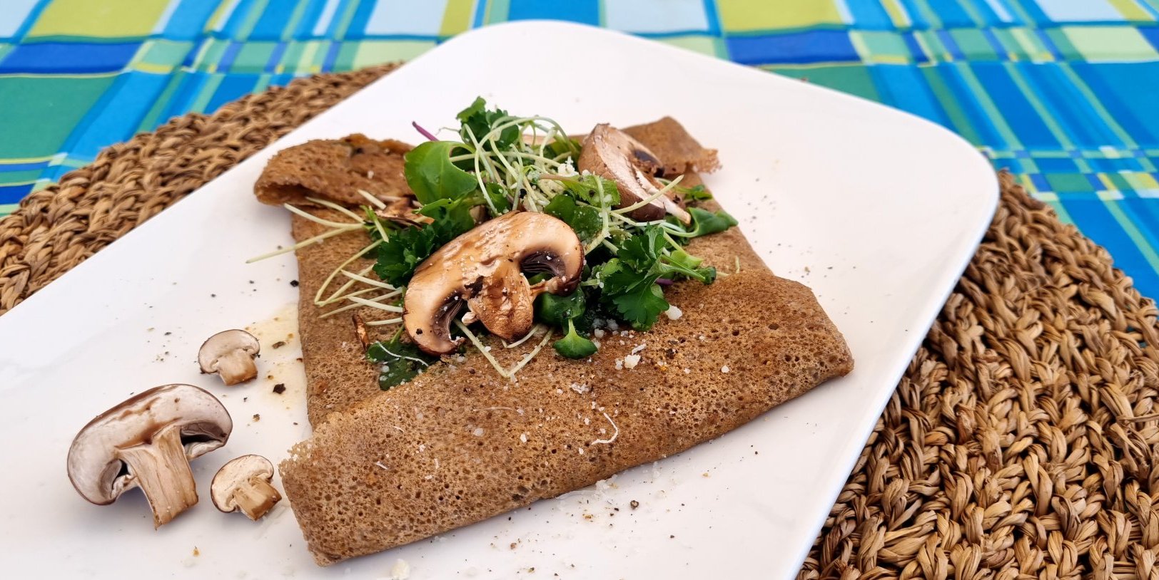 GALETTE AUX CHAMPIGNONS FRAIS ÉLEVÉS EN MARTINIQUE