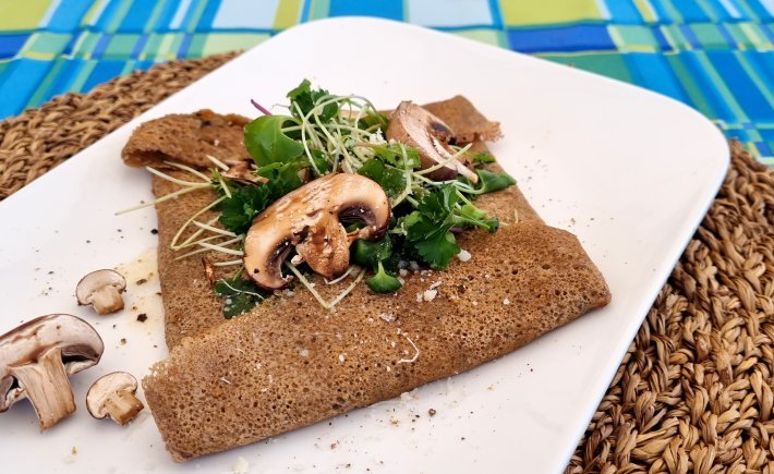 GALETTE AUX CHAMPIGNONS FRAIS ÉLEVÉS EN MARTINIQUE