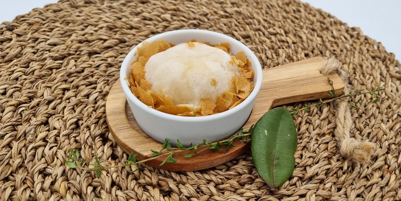 SORBET AU THYM ET BOIS D’INDE